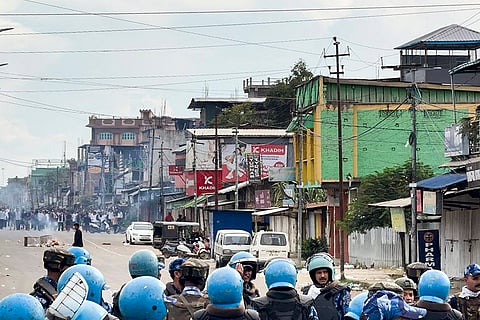 Students protest in Imphal